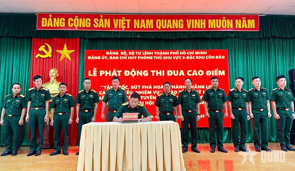 Ban chỉ huy Phòng thủ khu vực 6 - Đặc khu Côn Đảo phát động thi đua cao điểm